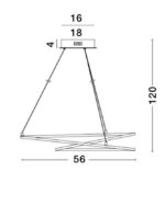 ΚΡΕΜΑΣΤΟ ΦΩΤΙΣΤΙΚΟ LED VIARREGIO CHROME ΤΗΣ ΕΤΑΙΡΕΙΑΣ NOVA LUCE