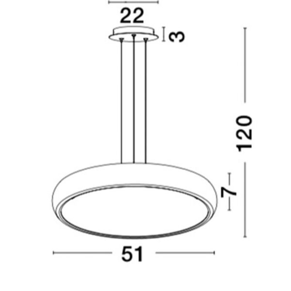 Φωτιστικό κρεμαστό led - λευκό αλουμίνιο - acrylic diffuser - Gap - Nova Luce