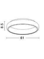 Φωτιστικό οροφής led - δυνατότητα ντιμαρίσματος - D 61 - black - Albi - Nova Luce