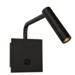 Απλίκα τοίχου - μαύρη μεταλλική μοντέρνα - adjustable - Sicily - Nova Luce