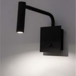 Απλίκα τοίχου - μαύρη μεταλλική μοντέρνα - adjustable - Sicily - Nova Luce