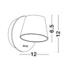Spot led τοίχου - αλουμίνιο - adjustable - Amadeo - Nova Luce