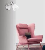 Spot νίκελ μεταλλική βάση και γυαλί οπαλίνα _ Publico _ Nova Luce