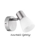 Spot νίκελ μεταλλική βάση και γυαλί οπαλίνα _ Publico _ Nova Luce