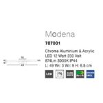 Spot led τοίχου - αλουμίνιο - κατάλληλο για μπάνιο - Modena - Nova Luce