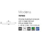 Spot led τοίχου - αλουμίνιο - κατάλληλο για μπάνιο - Modena - Nova Luce