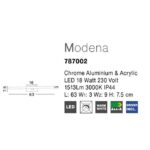 Spot led τοίχου - αλουμίνιο - κατάλληλο για μπάνιο - Modena - Nova Luce