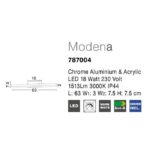 Spot led τοίχου - αλουμίνιο - κατάλληλο για μπάνιο - Modena - Nova Luce