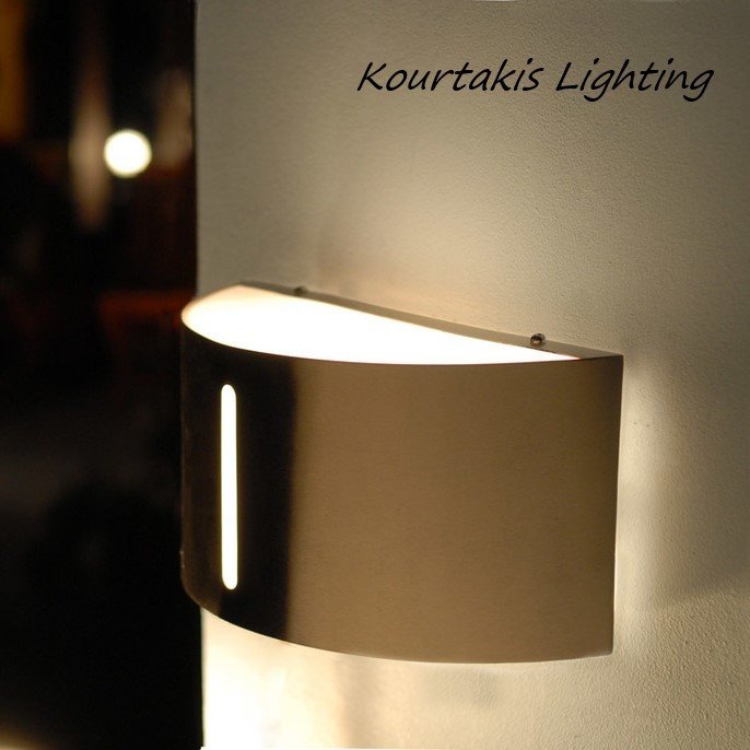 Φωτιστικό τοίχου  Lutec Bonn_στεγανό εξωτερικού χώρου με φωτισμό  διπλής κατεύθυνσης_ανοξείδωτο ατσάλι