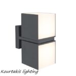 φωτιστικό τοίχου μοντέρνο στεγανό_σχήμα ευέλικτο_φωτισμός up down side_cuba_lutec