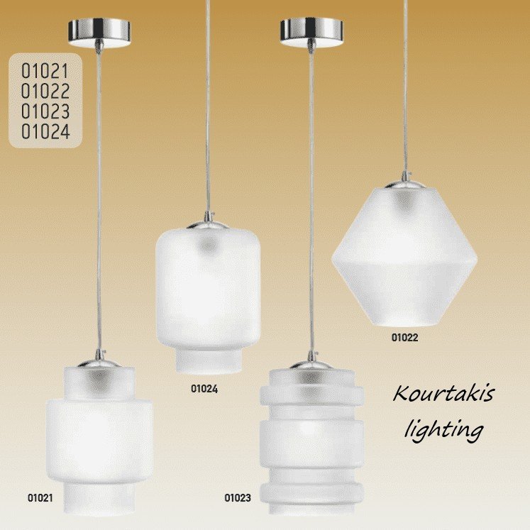 φωτιστικό γυάλινο κρεμαστό μονόφωτο Luma