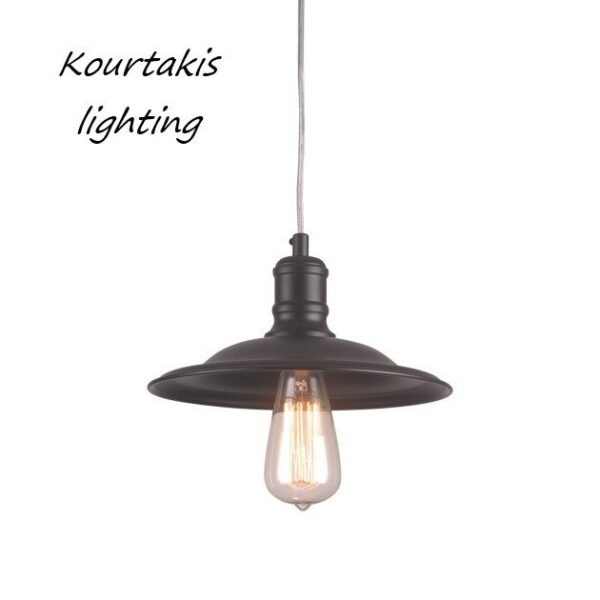 φωτιστικό μεταλλικό vintage κρεμαστό μονοφωτο luma