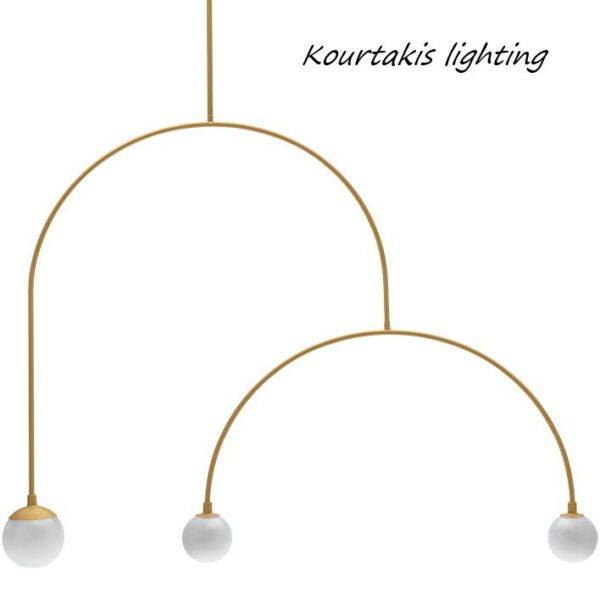 Μεταλλικό τρίφωτο κρεμαστό φωτιστικό μοντέρνο_Luma