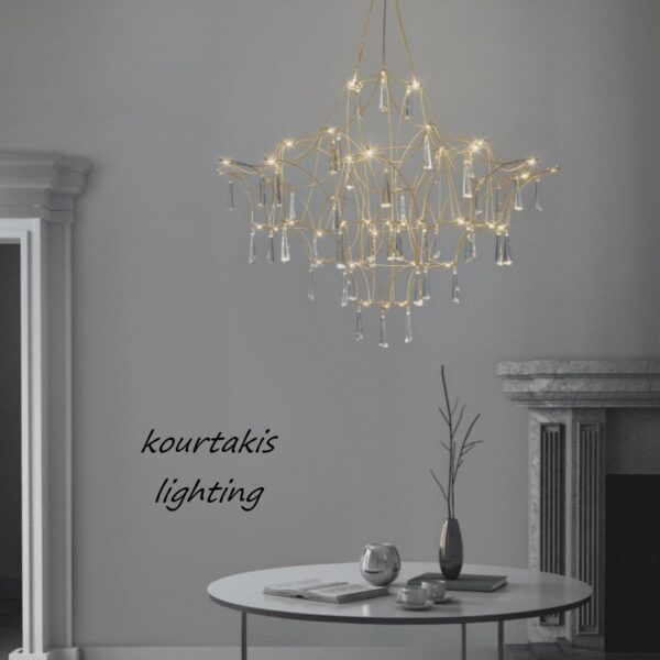 φωτιστικό led κρεμαστό-μέταλλο και γυαλί - goro - Nova Luce