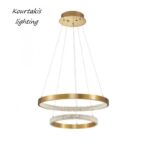 φωτιστικό led κρεμαστό - μοντέρνο - dimmable- 2 Rings - ρυθμιζόμενο σχήμα - Preston - Nova Luce