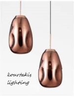 Μονόφωτο οροφής κρεμαστό led - Μπρούτζινο- LAVA - Nova Luce