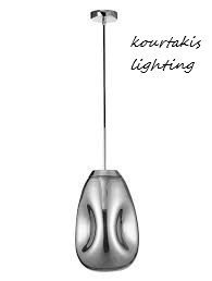 Μονόφωτο οροφής κρεμαστό led - Χρώμιο- LAVA - Nova Luce