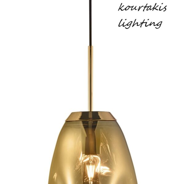 Μονόφωτο οροφής κρεμαστό led - Χρυσό - LAVA - Nova Luce