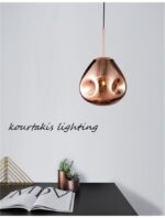 Μονόφωτο οροφής κρεμαστό led - Μπρονζέ- LAVA - Nova Luce