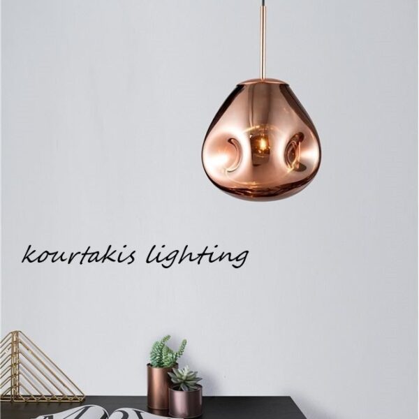 Μονόφωτο οροφής κρεμαστό led - Μπρονζέ- LAVA - Nova Luce
