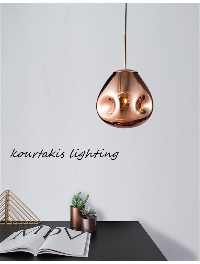 Μονόφωτο οροφής κρεμαστό led - Μπρονζέ- LAVA - Nova Luce