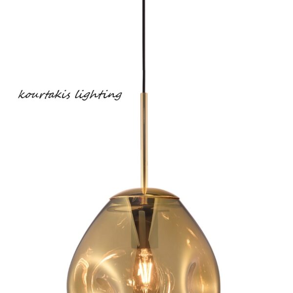 Μονόφωτο οροφής κρεμαστό led - Χρυσό - LAVA - Nova Luce