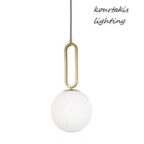 Μονόφωτο οροφής κρεμαστό led - Χρυσό - GRUS - Nova Luce