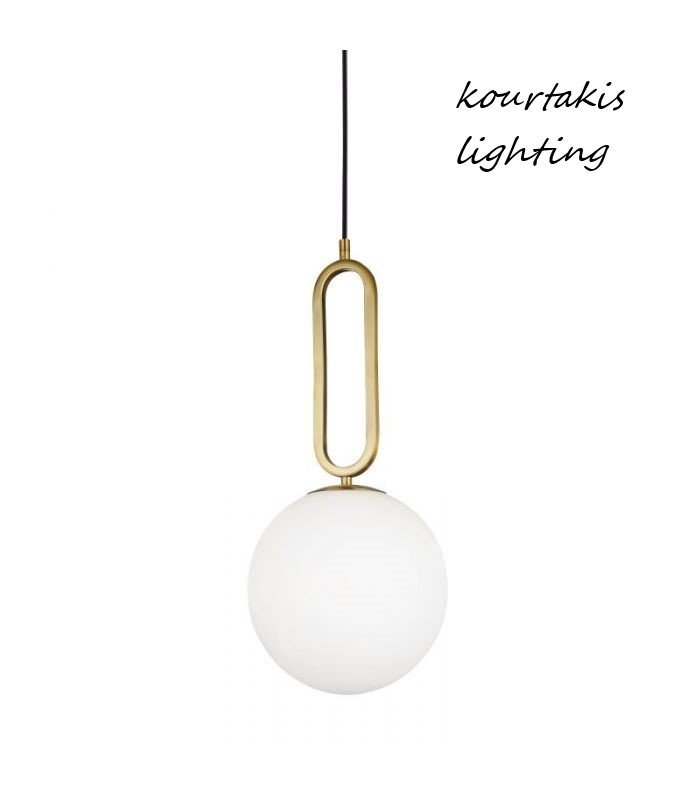 images Μονόφωτο οροφής κρεμαστό led - Χρυσό - GRUS - Nova Luce