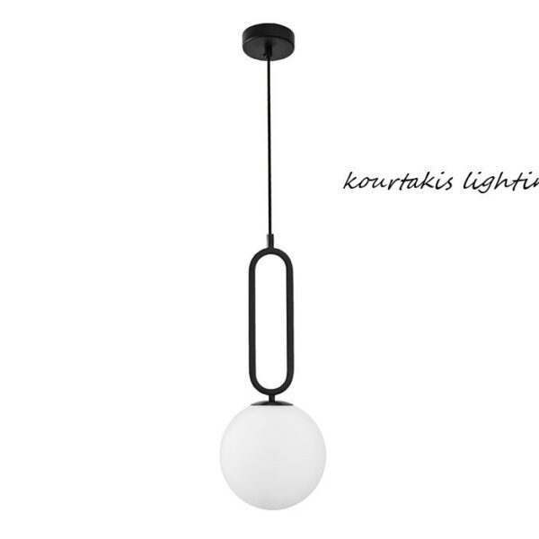 Μονόφωτο οροφής κρεμαστό led - Μαύρο - GRUS - Nova Luce