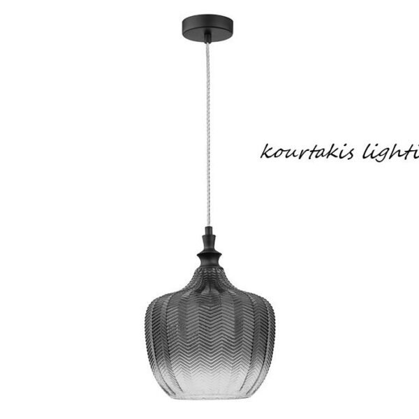 Μονόφωτο οροφής κρεμαστό led - Μαύρο- LONI - Nova Luce