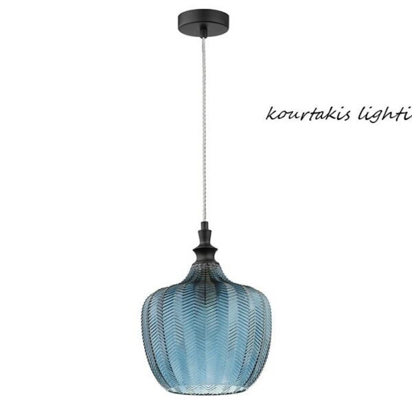 Μονόφωτο οροφής κρεμαστό led - Μπλέ- LONI - Nova Luce