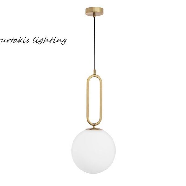 Μονόφωτο οροφής κρεμαστό led - Χρυσό - GRUS - Nova Luce