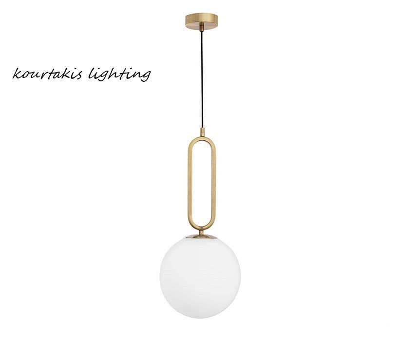 Μονόφωτο οροφής κρεμαστό led - Χρυσό - GRUS - Nova Luce