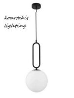 Μονόφωτο οροφής κρεμαστό led - Μαύρο - GRUS - Nova Luce
