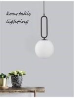 Μονόφωτο οροφής κρεμαστό led - Μαύρο - GRUS - Nova Luce