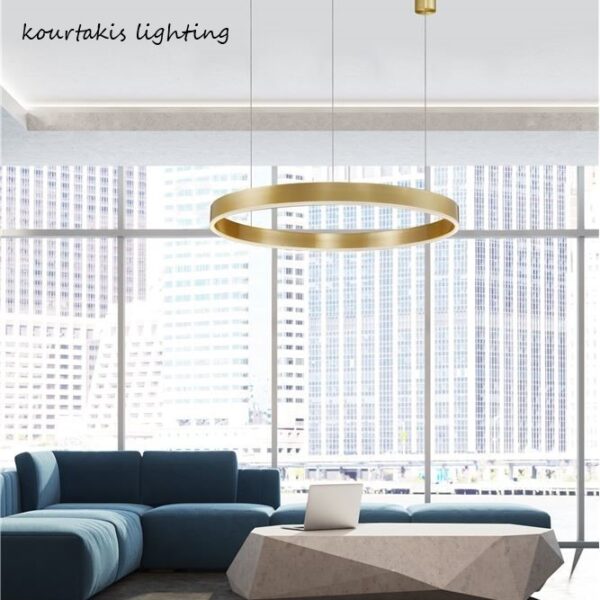 Κρεμαστό φωτιστικό D:80 - Χρυσό - MOTIF - Nova Luce