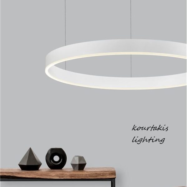 Κρεμαστό φωτιστικό D:80 - Άσπρο - MOTIF - Nova Luce