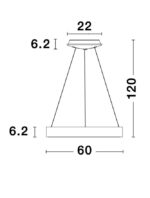 Κρεμαστό φωτιστικό οροφής - RANDO THIN  - Nova Luce  - Χρυσό
