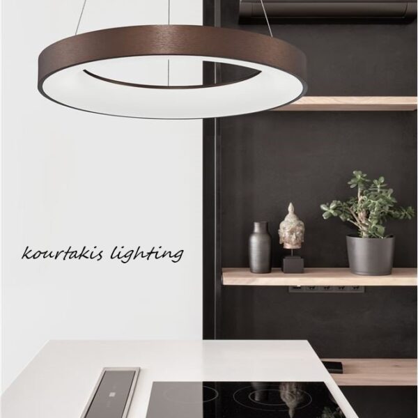 Κρεμαστό φωτιστικό οροφής - RANDO THIN  - Nova Luce  - Καφέ