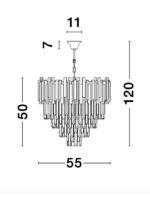 Κρεμαστό πολύφωτο - GRANE - Nova Luce D55