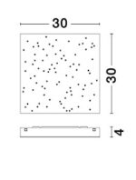Φωτιστικό οροφής led από ABS Μαύρο - CIELO - Nova Luce