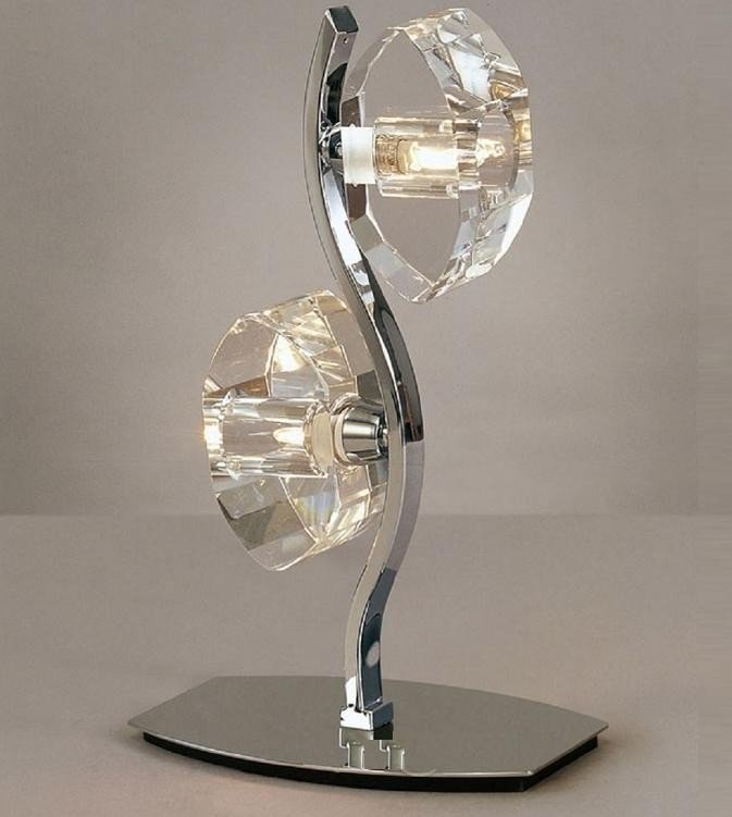 Πορτατίφ Επιτραπέζιο Μεταλλικό με Γυαλί Δίφωτο Μοντέρνο Mantra Αlfa