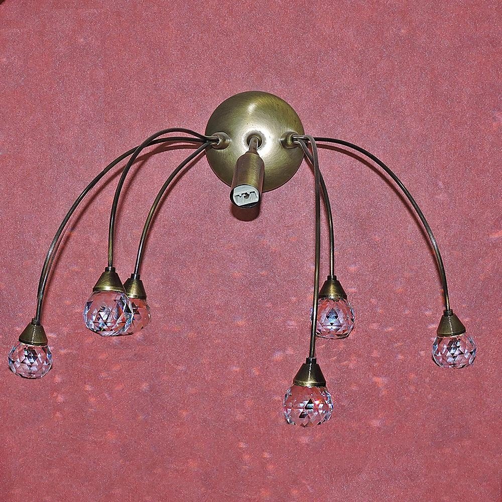 Απλίκα Τοίχου Με Κρύσταλλα Μεταλλική Μοντέρνα Μπρονζέ