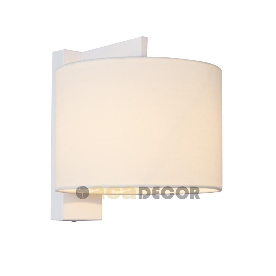 Απλίκα Τοίχου Μεταλλική  Με Υφασμάτινο Αμπαζούρ