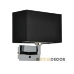 Απλίκα Τοίχου Μεταλλική Με Υφασμάτινο Αμπαζούρ - Image 2