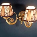 Απλίκα Τοίχου Κλασσική με Υφασμάτινα Καπέλα Δίφωτη Euroluce Lady A2L