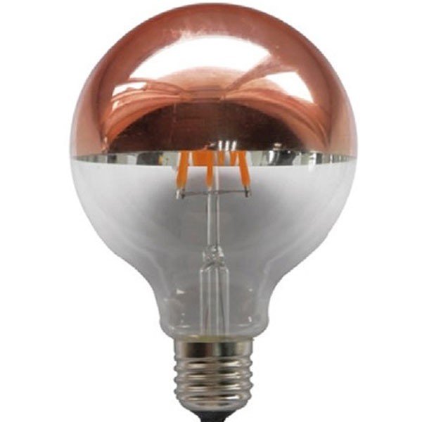 Led Λάμπα Ε27 6Watt Half Rose Gold 680Lumen Θερμό Λευκό 2700Κ Ντιμαριζόμενη
