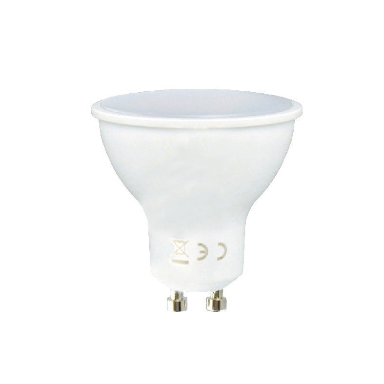 Led Λάμπα GU10 7Watt Ευρείας Δέσμης SMD 540Lumen Φυσικό Λευκό 4000Κ