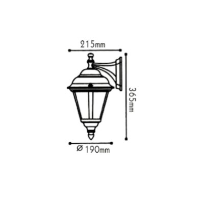 Φανάρι Επίτοιχο Εξωτερικού Χώρου Ε27