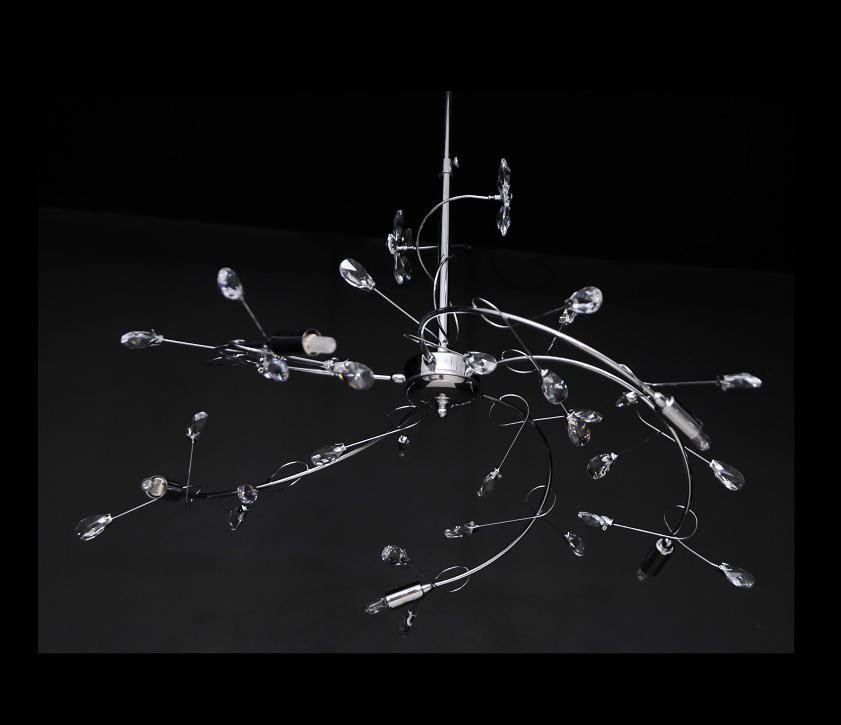 Φωτιστικό Σαλονιού Μεταλλικό Με Κρύσταλλα